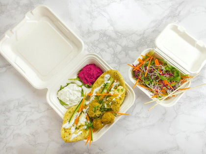 Compostable Sugarcane Clamshell Takeaway Containers