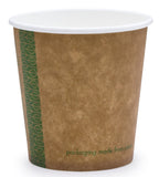 Compostable Brown Single Wall Coffee Cups - 4oz Espresso