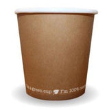 Compostable Kraft Single Wall Takeaway Coffee Cups - 4oz