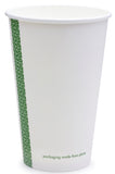 Compostable White Single Wall Coffee Cups - 12oz 79mm