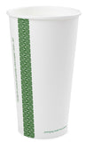 Compostable White Single Wall Coffee Cups - 20oz