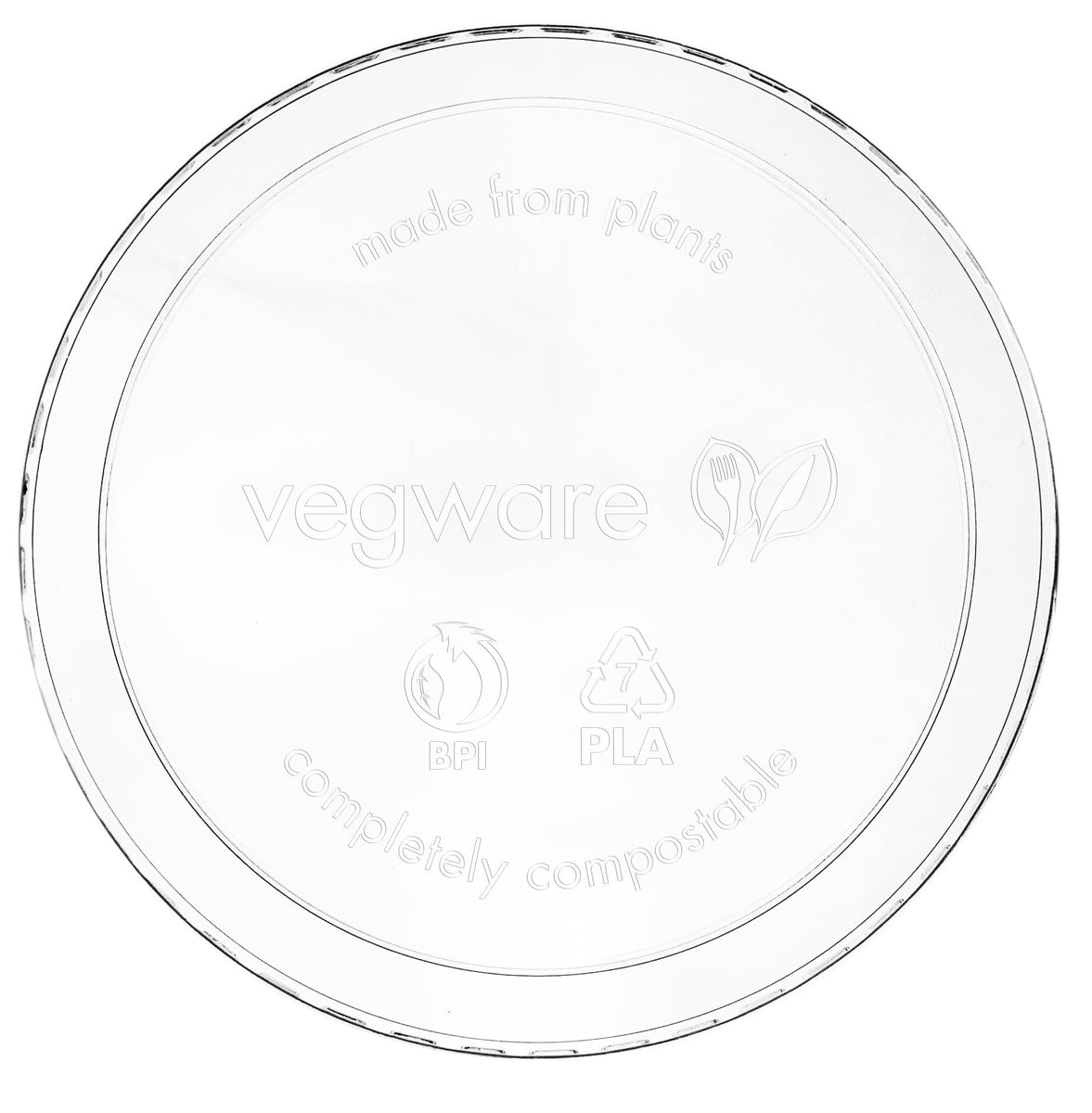 Compostable Clear Round Deli Container Lid (fits 8oz 32oz Containers