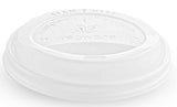 White Compostable Coffee Cup Lids - 10-20oz (89mm)
