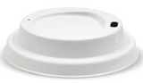 Compostable Economy White Sugarcane Coffee Cup Lids