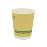 Compostable Plastic Free Double Wall Coffee Cups - Ripple 8oz
