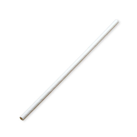 Compostable White Paper Straws - 6mm