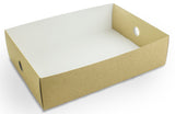Compostable Kraft Sandwich Platter Box Inserts - 1/2 tray