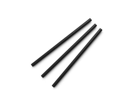 Compostable Black Paper Straws - 6mm / 2500 per case