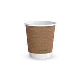 Compostable Brown Vegware Double Wall Coffee Cups