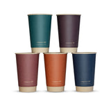 NEW - Compostable FEEL SNUG Vegware Double Wall Coffee Cups