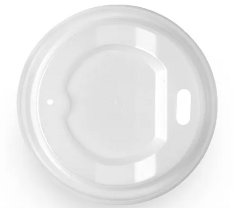 Compostable White Economy CPLA Coffee Cup Lids