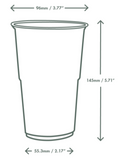 Compostable Pint to brim PLA cup, UKCA CE mark, 96-Series