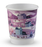 NEW - Compostable Festive Vegware Double Wall Coffee Cups
