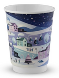 NEW - Compostable Festive Vegware Double Wall Coffee Cups