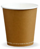 Compostable Kraft Single Wall Economy Coffee Cups