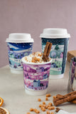 NEW - Compostable Festive Vegware Double Wall Coffee Cups