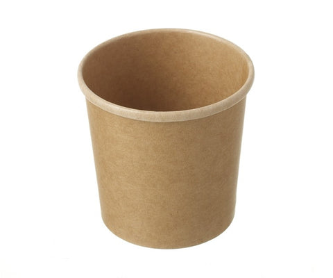 12oz Brown Kraft Compostable Heavy Duty Soup / Ice Cream Container