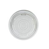 Compostable CPLA Flat Soup Pot Lids - Suitable For Hot Food Large