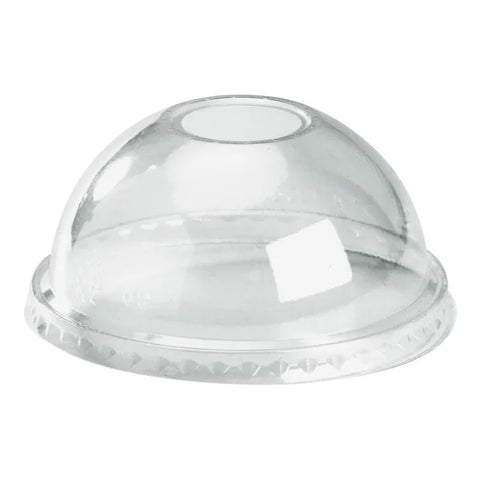 Compostable Clear PLA Domed Lids for Standard Cold Drinks Cups