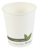 Compostable Single Wall Coffee Cups - Leaf Design - 6oz