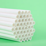 Compostable White Paper Straws