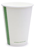 Compostable White Single Wall Coffee Cups - 12oz