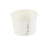 Compostable White Soup / Ice Cream Pots - 16oz