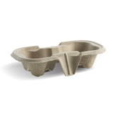 Compostable 2 Cup Carry Tray