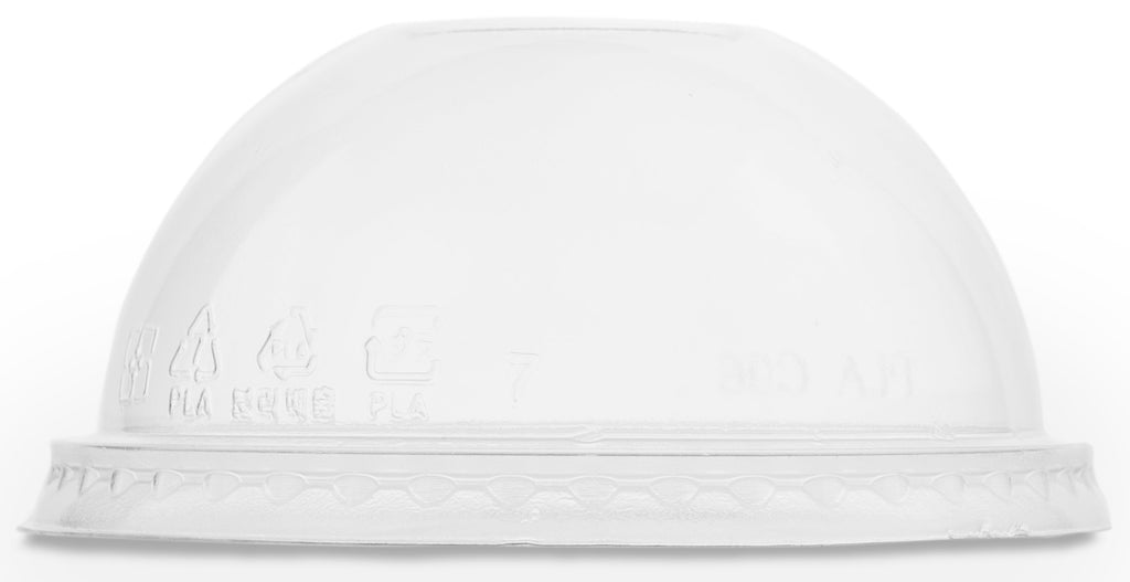 Compostable Vegware Clear PLA Domed Lids for Standard Cold Drinks Cups ...