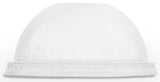 Compostable Clear PLA Domed Lids for Standard Cold Drinks Cups Without Holes