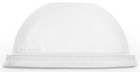 Compostable Vegware Clear PLA Domed Lids for Standard Cold Drinks Cups ...