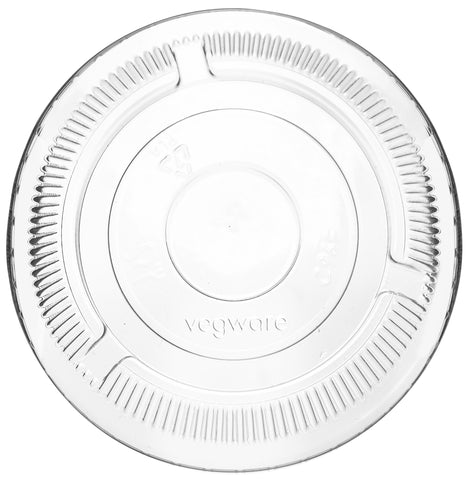 Compostable Clear PLA Flat Lids For Standard Cold Drinks Cups without Holes