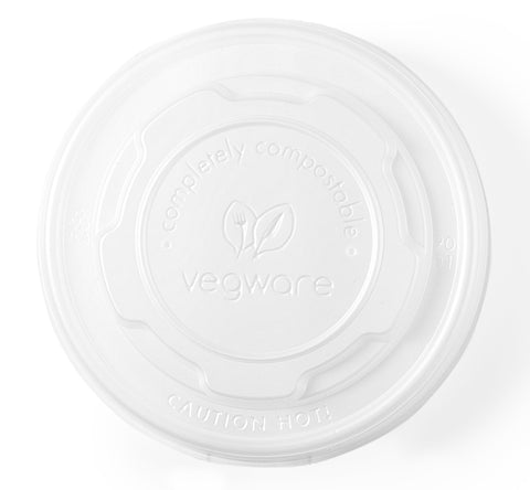 Compostable Flat Lid for Soup / Ice Cream Containers - Small