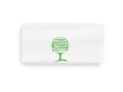 Compostable Green Tree 1 Ply Dispenser Style Biodegradable Napkin - 32cm x 30cm