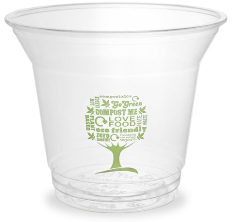 Compostable Green Tree Standard PLA Biodegradable Cold Drinks Cups - 9oz