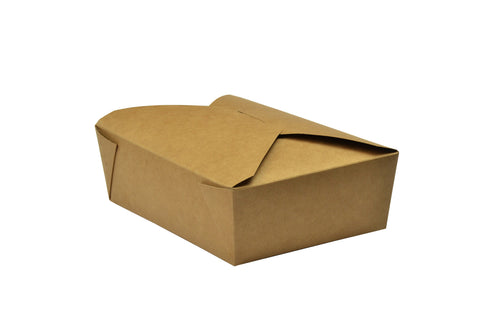 Compostable Kraft Biodegradable Hot Food Carton - 64oz