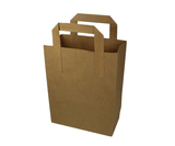 Small Compostable Kraft Brown Paper Carrier Bag - Outside Fitting Handle