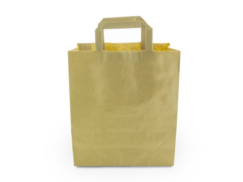 Kraft Brown Carrier Bag with Handle - Medium