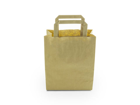 Kraft Brown Carrier Bag with Handle - Small