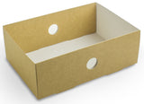 Compostable Kraft Sandwich Platter Box Inserts - 1/4 tray