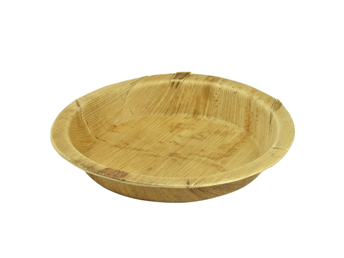Compostable Palm Leaf Plates Round Green Man Packaging