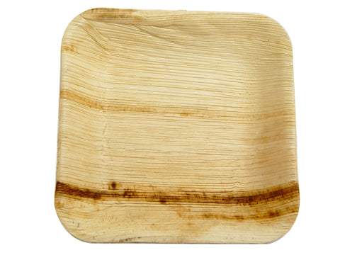 Compostable Palm Leaf Square Plate - 7inch