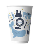 Compostable & Recyclable Plastic Free Double Wall Coffee Cups - 12oz