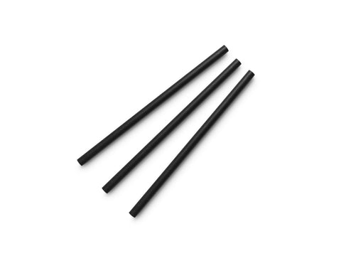 Eco-Friendly Black Paper Straws - 200mm x 6mm