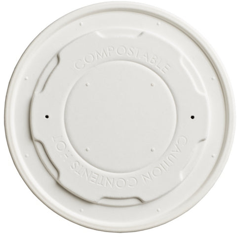 Compostable Paper Soup Pot Lids - Suitable For Hot Food