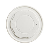 Compostable Paper Soup Pot Lids - Suitable For Hot Food