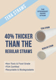 Compostable White Paper Tera Straws - 10mm