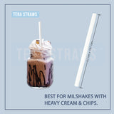 Compostable White Paper Tera Straws - 10mm