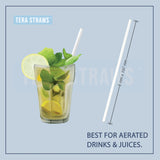 Compostable White Paper Tera Straws - 10mm