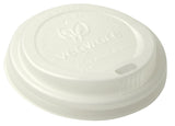 White Compostable Coffee Cup Lids - 6oz (72mm)